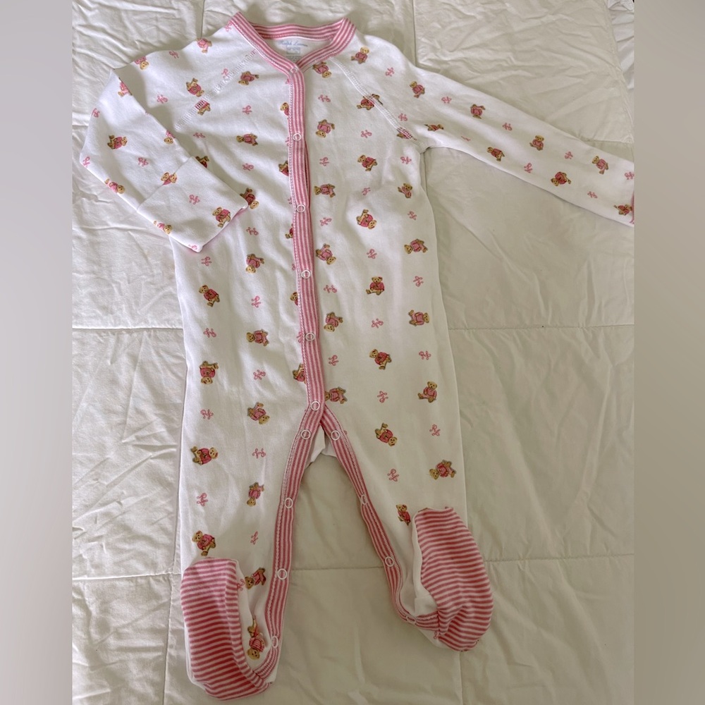 LIKE NEW! Ralph Lauren baby girl sleeper!